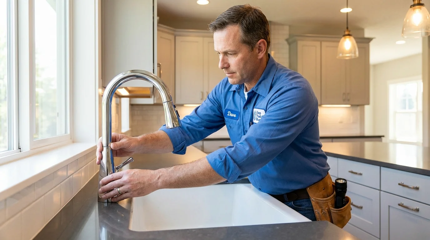 Kitchen faucet installation by Johns Plumbing LLC in Angleton